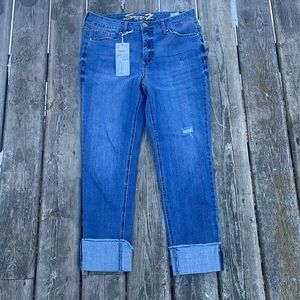 NWT Seven7 Women's High Rise Slim Straight Cuff Jeans